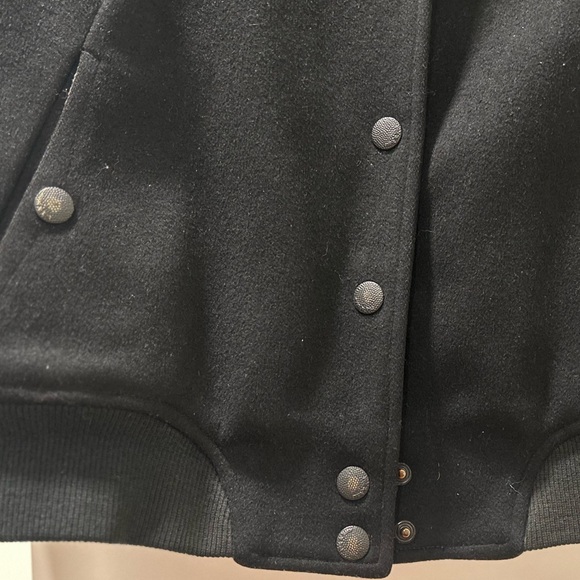 Wool leather bomber jacket - Picture 4 of 6